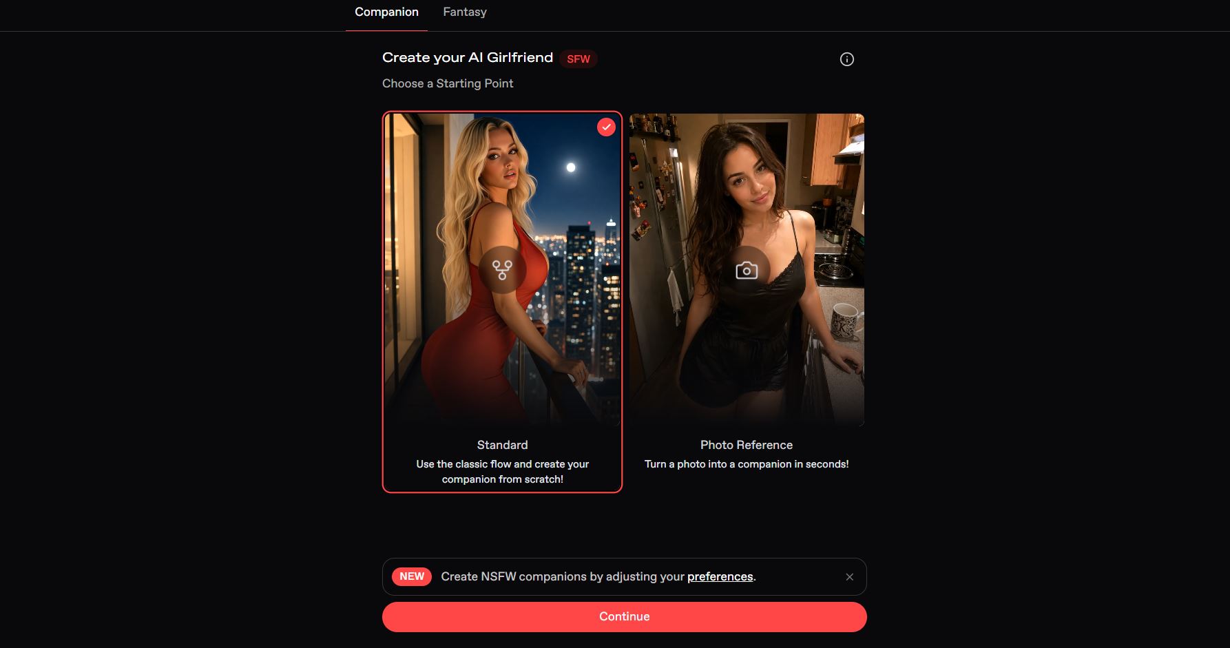 nectar ai create character